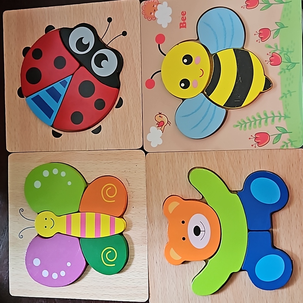 Wooden toddler puzzles